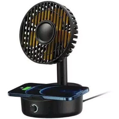 پنکه و شارژر وایرلس Hermit Wireless Charger BS-W513 WXYZ-B01 توان 10 وات دارای استند Baseus باسئوس