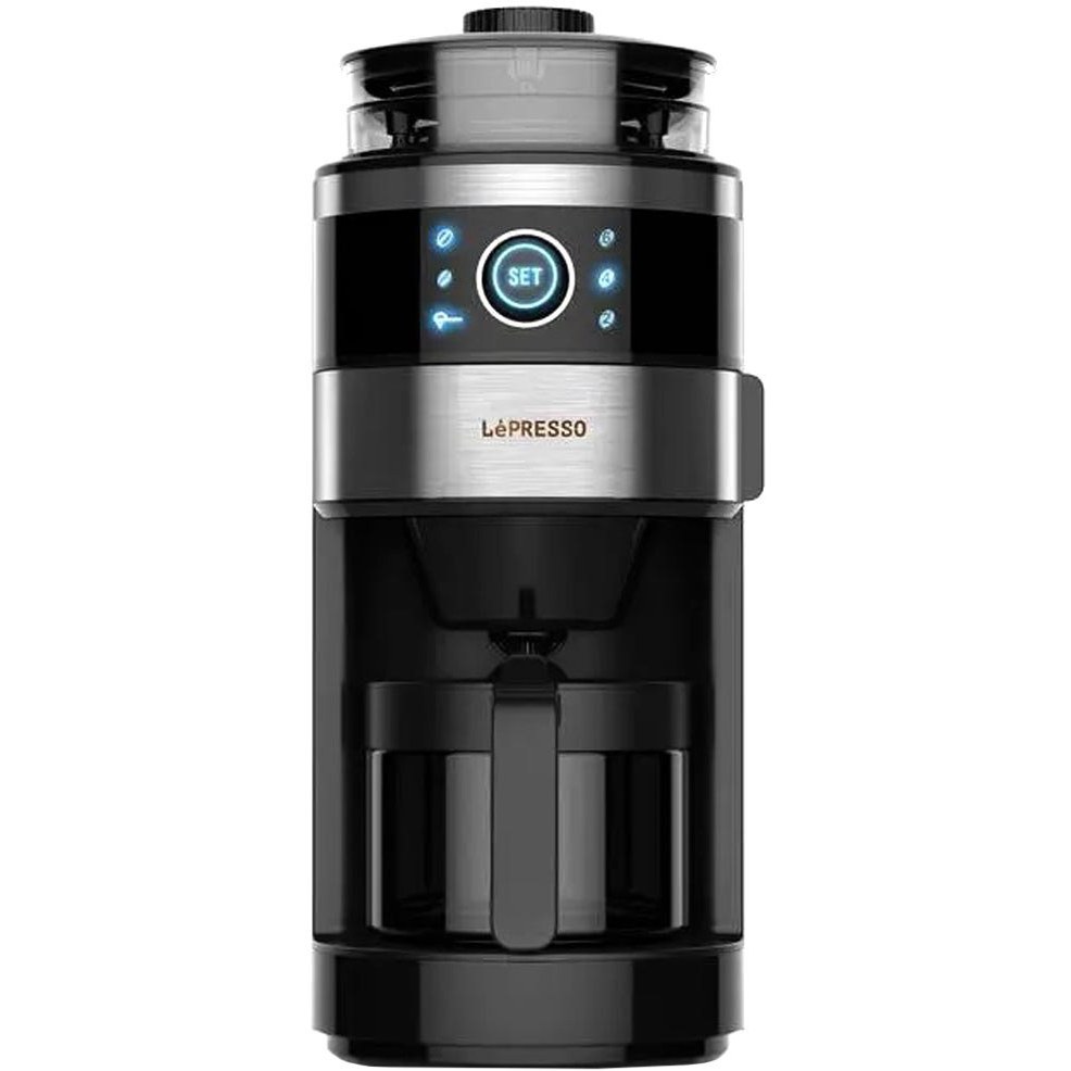دستگاه قهوه‌ ساز و آسیاب قهوه ظرفیت 750 میلی لیتر لپرسو LePresso Bean Grinder LP6DCMBK
