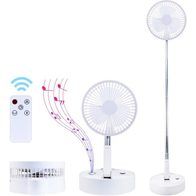 پنکه شارژی و اسپیکر بلوتوث شیائومی Xiaomi ZOLELE Bluetooth Stereo Folding Storable Fan P10S